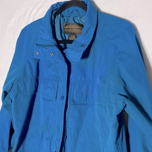 Vintage Eddie Bauer turquoise blue utility style jacket S - Picture 16 of 16